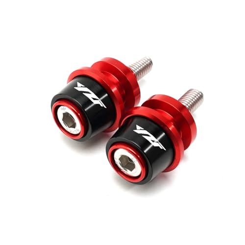 Motorcycle 6mm Swingarm Spools Slider Stand Accessories Compatible With YZF R3 R25 R6 R1 2019 2020 2021 YZFR3 YZFR1 YZFR6(Red) - color: Red