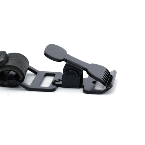 Leather Glove Clips with Metal Hooks - Work Glove Holders for Duty Belts, Electricians And Filming Work Construction - color: Blackl