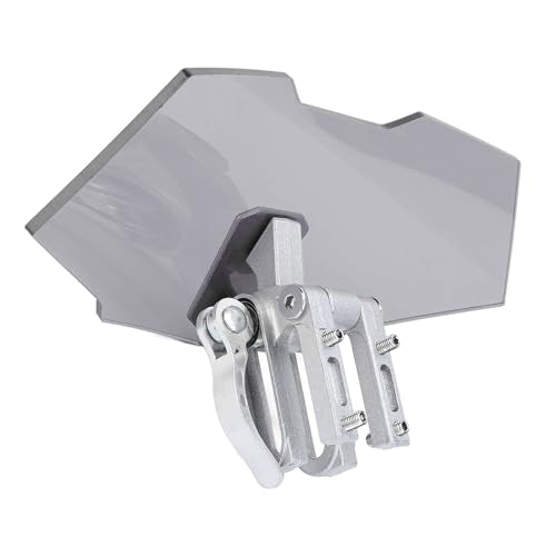 Motorcycle Acrylic Adjustable ClipOn Wind Deflector for Enhanced Comfort (Smoky Gray) - size: Smoky Gray