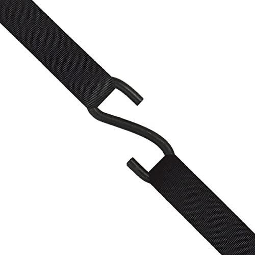 Black Soft Loop Tie Down Straps (6 Pack) 4500Lbs Breaking Strength and 1500Lbs Load Capacity, 12 * 1in Heavy Duty Tie Down Loops for Securing ATV UTV Motorcycles Scooters Dirt Bikes Lawn Equipment