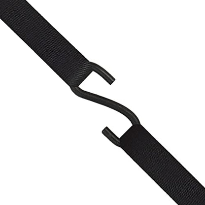 Black Soft Loop Tie Down Straps (6 Pack) 4500Lbs Breaking Strength and 1500Lbs Load Capacity, 12 * 1in Heavy Duty Tie Down Loops for Securing ATV UTV Motorcycles Scooters Dirt Bikes Lawn Equipment