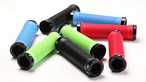 Dymoece Bike Handlebar Grips,Bicycle Handle Grip Ergonomic Design Dual Lock-on for Mountain Bike MTB BMX Foldable Downhill - color: Black