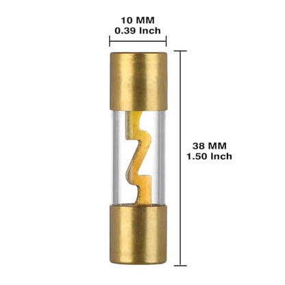 VEXUNGA 4-8 Gauge AWG Inline 60 Amp Fuse Holder with 60A AGU Fuses for Car Audio Alarm Amplifier Subwoofer in-line Fuse Holders (60Amp) - size: 60A