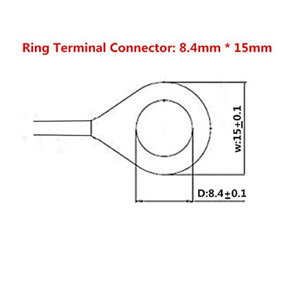 7ft SAE Plug to Battery Ring Terminal Harness Cable Solar Panel Cord Extension Adapter 12V 24V 2 Pin Quick Connect and Disconnect 16AWG Wire with Extra15A Fuse