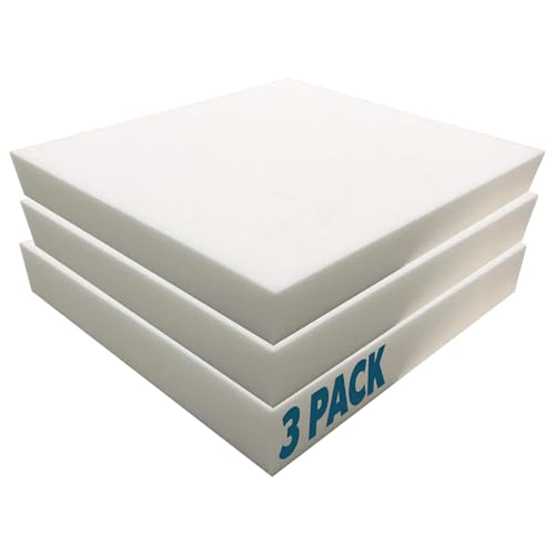Foamma 1" x 24" x 72" High Density Upholstery Foam Cushion,Seat Replacement, Upholstery Sheet, Foam Padding Made in USA, 3 Pack - color: High Density, size: 1" x 24" x 72", style: 3 Pack