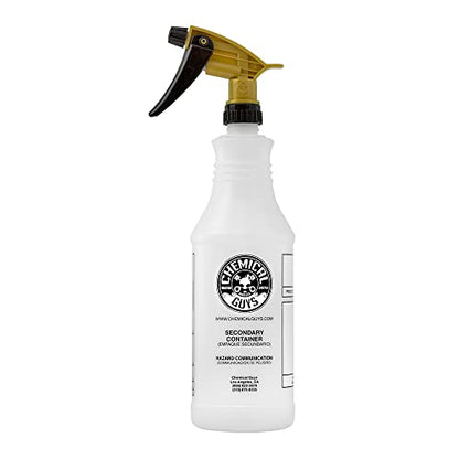 Chemical Guys Acc_136 Acid Resistant Sprayer, with 32 oz Heavy Duty Bottle, White - size: 32 Ounces, style: Acid Resistant Sprayer