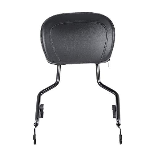 TCT-MOTORPARTS Sissy Bar Upright Passenger Backrest Pad Fits for Harley Touring Street Road Glide 2009-2025 - color: Black