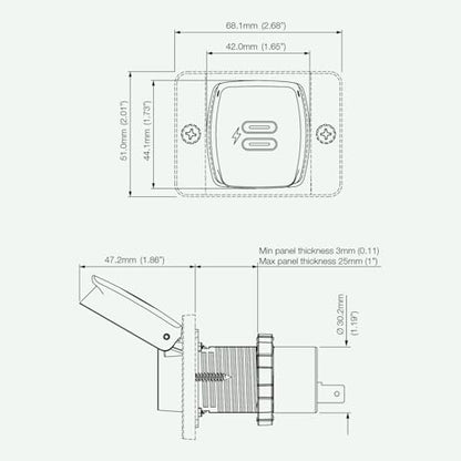Scanstrut Flip Pro Max - Dual USB-C Charge Socket