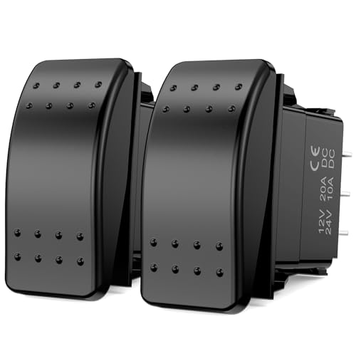 Nilight 3 Way Switch On Off Toggle Rocker Control a Single Load from Two Separate Locations 12V 24V Waterproof 3-Way Switches for RV Camper Can-Am ATVs UTVs Cars Trucks - color: 3-Way Switch 2PCS