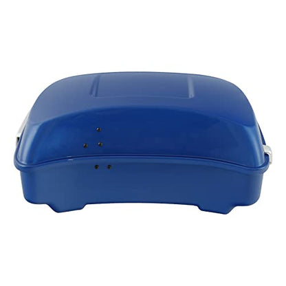 Electric Blue Chopped Trunk W/Latch Backrest Fits for Harley Tour Luggage Trunk Touring 14-22 Road Street Electra Glide - color: Electric Blue Chopped Trunk Set #4