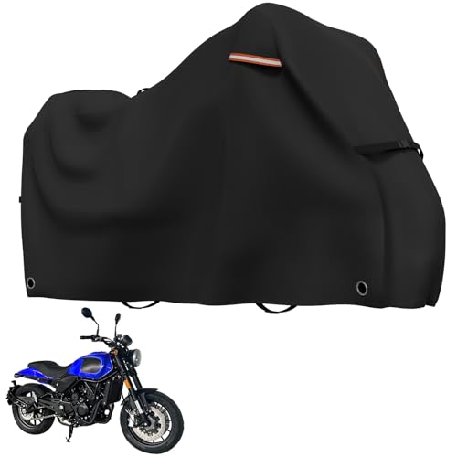 Roasivi Motorcycle Covers Outdoor Waterproof Motorbike Covers All Season Universal Weather Protection for Harley Davidson Touring Models General Fits XXL 96" L x 43" W x 55" H Black - size: 96" x 43" x 55"