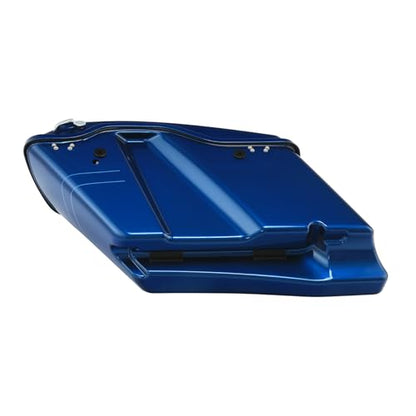 HR3 Superior Blue (Pinstripe) 4" Stretched Hard Saddlebags w/Speaker Lids Compatible with 2015 Road Glide Special FLTRXS (Replace for OEM) - color: Superior Blue (Pinstripe)
