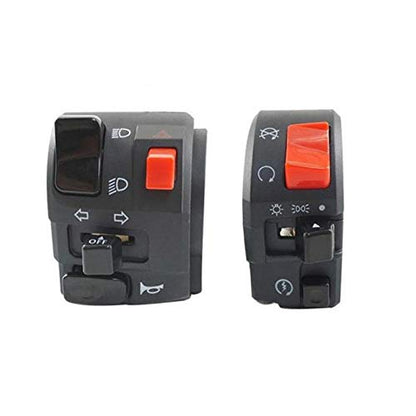 78 inches 22mm Motorcycle Switch, ATV Motorbike Handlebar Left Right Switches for Horn Button Turn Signal Electric Fog Lamp Light Start Kill Warning Light, 1pair