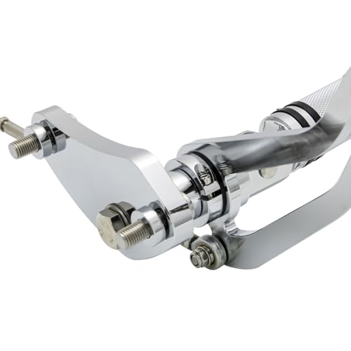 CNC Chrome 2.17" Forward Controls Foot Pegs Footrests Shift Levers Linkages Kits Compatible with 1995-2006 Kawasaki Vulcan 800 VN800 A B Classic E Drifter - color: Chrome A, size: VN800
