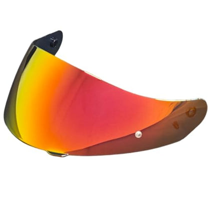 C90 Helmet Shield Replacement,HJ-17 Motorcycle Helmet Visor Compatible with CL-MAX 2/is-MAX/ISMAX BT/SY-MAX 3 (Deep Gold Red) - color: Deep Gold Red