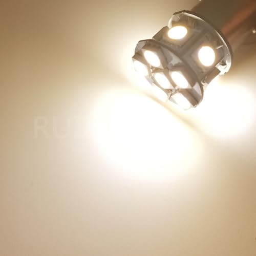Ruiandsion 1156 Light Bulbs 2pcs 6V 1156 BA15S LED Bulbs RV Lights Warm White 5050 12SMD for Back Up Reverse Turn Signal Tail Lights,Non-polarity - color: Warm White, size: 1156/BA15S