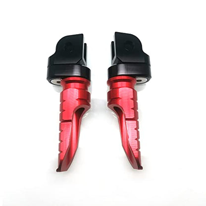 MZS Motorcycle Foot Pegs, Double Adjustable Front Rider Footpegs Footrest Rest Pedal Red Compatible with GSXR 600 750 1000 GSX250R GSXS750 GSXS1000 GSXS1000F GSF1250 GSX650 SV650 SV1000 DL650 DL1000 - size: GSXR 600 750 1000 / GSXS750 1000 / SV650 / DL650