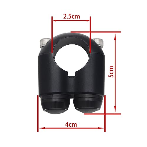 2 Buttons CNC Hand Control Momentary Switch Micro Switch, for 1 Inch 25mm Bars Handlebar Bobber Cafe Racer Chopper Universal - size: 1 Inch Black