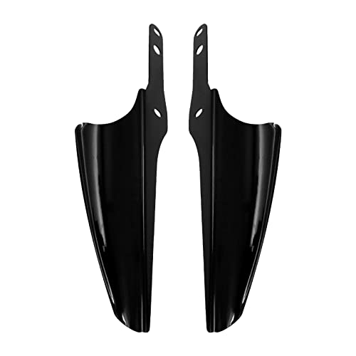 Front Fork Mount Wind Deflectors Compatible with Harley Electra Glide Road King Street Glide 1995-2023 (Color:Black) - color: Black