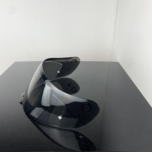 HJ20M Helmet Visor With Anti Fog Film, Motorcycle Helmet Face Shield Windshield Lens For HJC C70 FG-17 FG-ST IS-17 (Deep Black) - color: Deep Black