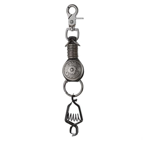Heavy Duty Glove & Hat Clip with Carabiner, All-Metal Spring Clamp Work Glove Holder for Tool Belt, Harness, Backpack - style: Concho