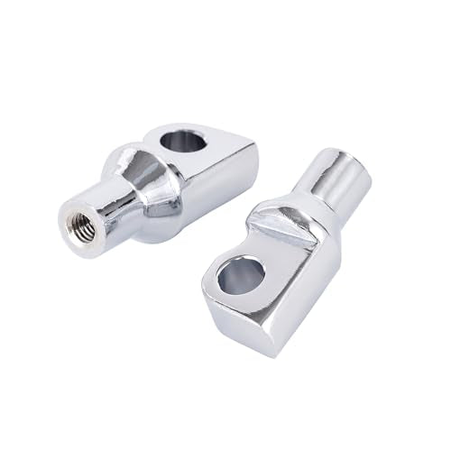 Highway Pegs Passenger Foot Pegs Footrest Footpeg Adapter Fit Harley Touring Street Glide Road King Road Electra Glide Sportster Dyna Softail (Chrome) - color: Chrome
