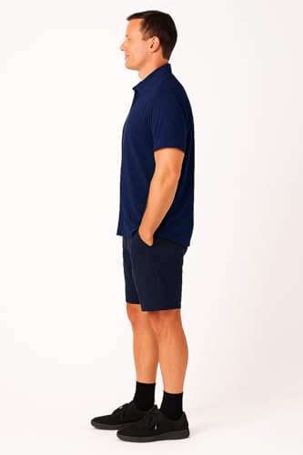 Club Ride Apparel Protocol Short Sleeve Cycling Jersey - Men's Snap Down Biking Top - color: Mood Indigo, size: Small