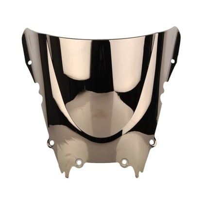 Windshield Screen YZF-R6 1998-2002 Motorcycle Double Bubble Windshield Windproof ABS Windscreen for Yam&aha YZF R6 600 1998 1999 2000 2001 2002 - color: Black