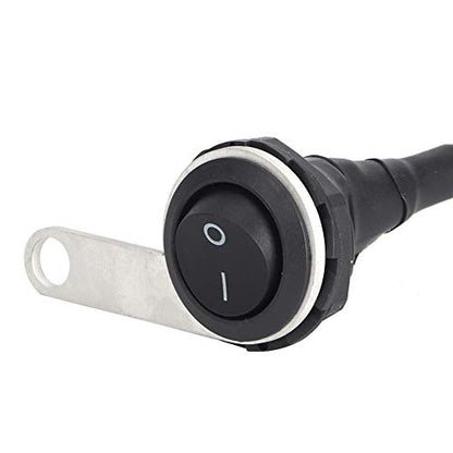 Single Steel Spotlight Handlebar Light Switch Motorcycle ATVs 22mm, Return Button for Common Lights, Hazard Lights, Fog Lights, Headlights