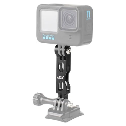HSU Extension Arm for GoPro, Aluminum Helmet Stick Extension Arm Mount for GoPro Hero 13/12/11/10/9/8/7/6/5 Black, DJI Osmo Action and More (3.3") - color: 3.3" Black