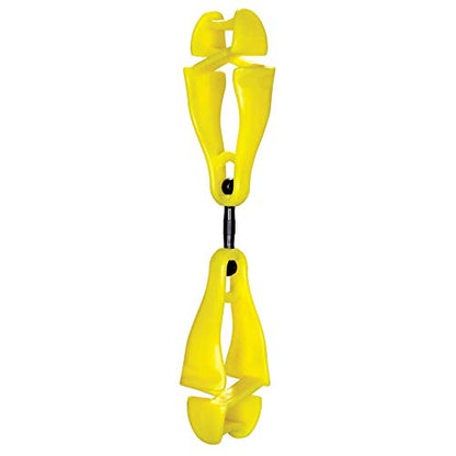 Ergodyne Squids 3420 Swiveling Glove Clip Holder with Dual Clips - color: Lime - Single, size: 1 Count (Pack of 1)
