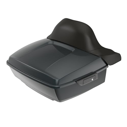 Advanblack 2024 Road Glide King Tour Trunk Pack Compatible with Harley Touring CVO Road Glide, Street Glide, 2023.5 2024 2025 Detachable Mounting Rack, Backrest & Trunk Liners (Iron Horse Metallic) - color: Iron Horse Metallic