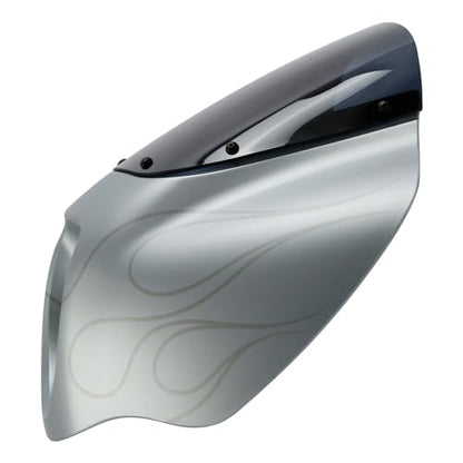 Front Headlight Quarter Fairing Windshield Fit For Harley Softail Low Rider FXLR S FXLRS 2018-2025 Street Bob FXBB FXBBS 2018-2025 Softail Standard FXST 2020-2024 Barracuda Silver Denim - color: Fairing Barracuda Silver Denim #4