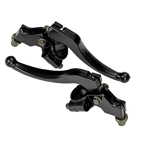 FVRITO 7/8" 22mm Universal Clutch Brake Handle Levers Perch for CRF50 CRF70 CRF80 CRF100 CRF150 XR50 XR80 XR100 ATC 200m Pit Dirt Bike Motor Motocross Motorcycle Baja Mini Bike MB200 Left and Right - color: Black