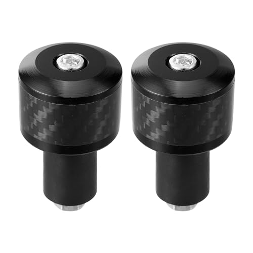 Motorcycle Handlebar End Plug Aluminum Alloy 7/8" 22mm Fashionable | Front Handle Bar Grips Cap Gear Balanced Plug Black 2 Pcs