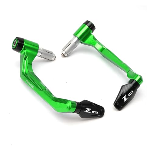 for Kawasaki ZH2 2019-2021 Motorcycle CNC Handlebar Grips Brake Clutch Levers Guard Protector (Color : Green) - color: Green