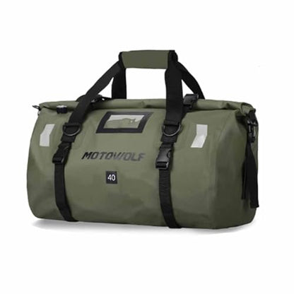 Motorcycle Tail Bag for Honda Monkey 125 2018-2025 Waterproof Duffle Luggage All Weather Back Seat Saddle Bag Expandable Capacity Rear Rack Trunk Storage Bag, Green - color: Green