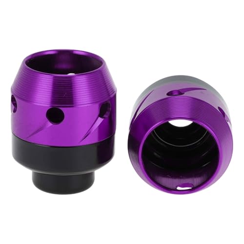 Motorcycle Front Fork Frame Sliders Falling Protection Wheel Crash Protector Scooter Moped Aluminum Alloy Purple 2 Pcs - color: Purple