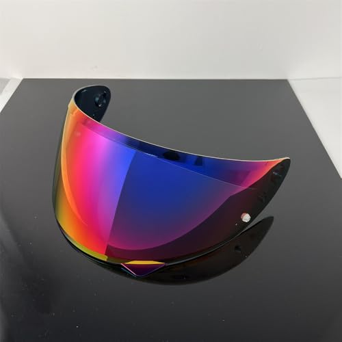 HJ-34P Helmet Visor Replacement for HJC C10.Motorcycle Helmet Shield UV Protection Compatible with HJC C10 (Revo Rose Red+Anti Fog Film) - color: Anti Fog Film+revo Rose Red