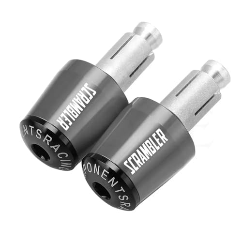 Motorcycles Handlebar Grips Cap Weight PartsAnti Vibration Plug Ends for Ducati Scrambler 2015-2016 15-16 - color: Gray black
