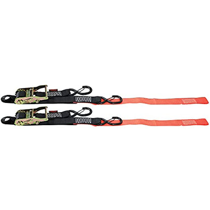 Extreme Max 5900.1145 Utility Ratchet Tie-Down Strap - 1.5", 2000 lbs., Pack of 2