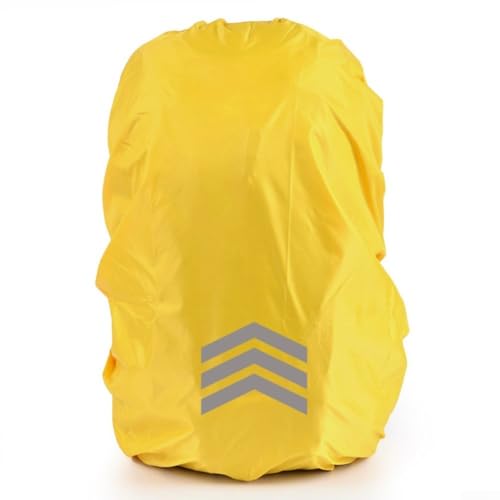 Reflective Backpack Rain Cover Waterproof Rucksack Protector for Cycling Hiking High Visibility Weather Guard Portable Outdoor Gear(M Yellow) - color: Yellow, size: M