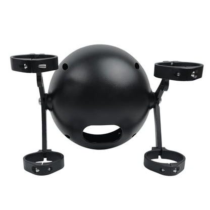5.75inch CNC Motorcycle Headlight Housing Bucket with CNC Side Mounting Bracket 55-59MM Fork Tube Holder Clamps for Motorcycle - size: 59