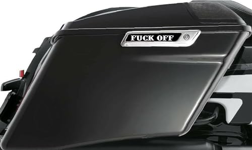 Kustom Cycle Parts Fuck Off Saddlebag Inserts! Sold in pairs. Fits Harley Davidson Touring Models. Street Glides Road Glides Road King Ultra Eletra Glide. Made in USA (2014 and Newer Touring) - style: 2014 and Newer Touring