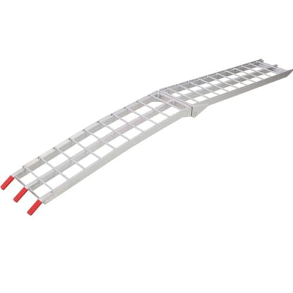 7.5 FT Aluminum Loading Ramps 1500 LBS Capacity Folding ATV Ramps for Pickup Trucks 2 Pack Lightweight Truck Ramps with Load Straps for ATV UTV Motorcycle Dirt Bike Lawn Mower Trailer Silver