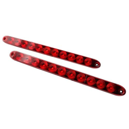 16Inch 11 LED Red Trailer Brake Tail Light, 2 Pack Stop Turn Brake 3rd Light Strip for Truck Trailer Boat RV Golf Cart UTV ATV