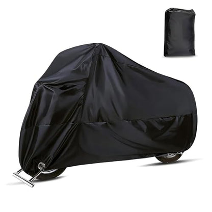 Shakas Motorcycle Jersey, 190T Polyester All Season Body Protector, Snap-on Fixed Multi-functional Portable Accessory, Universal Fit for Most Motorcycle Scooters (Black)