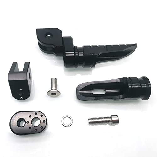 MZS Motorcycle Foot Pegs, CNC Double Adjustable Front Rider Footpegs Footrest Rest Pedal Black Compatible with FZ07 FZ09 FZ10 FZ1 FZ6 FZ6R FZ8 MT03 MT07 MT09 MT10 YZF R3 SCR950 Tracer XSR700 XSR900 - size: FZ07/FZ09/FZ10/FZ1/FZ6/FZ8/MT03/MT07/MT09/R3