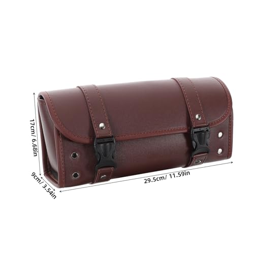 PRETYZOOM Retro Motorcycle Fork Bag Spacious Rain Resistant Motorcycle Side Storage Easy Attachment Organization for Long Trips Compatible with Various Motorcycles