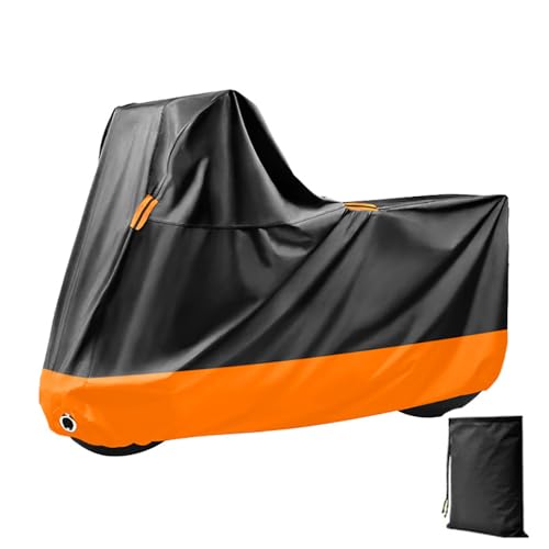 Motorcycle Cover for Harley Davidson Heritage Softail 1987-2017, Durable Outdoor Motorbike Cover Weatherproof Storage Cover, All Weather Protection Cover with Reflective Strips,B - color: B